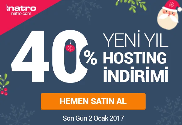 Yeni Yıla Özel %40 Hosting İndirim Kampanyası