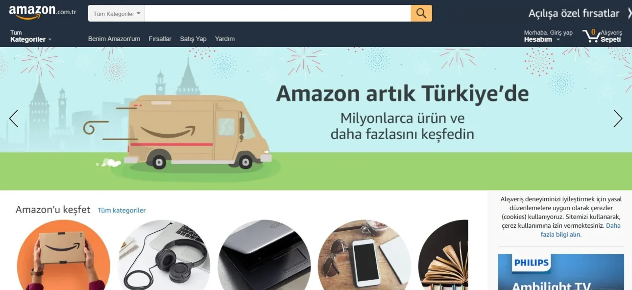 Amazon Türkiye Ekran Görüntüsü